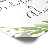 鹿の赤ちゃんシャワー予測とアドバイス標識 ポスター (角)