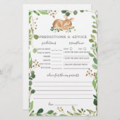 鹿の赤ちゃんシャワー予測とアドバイス (正面/裏面)