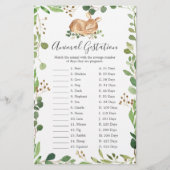 鹿の赤ちゃんシャワー動物の妊娠ゲーム (正面)