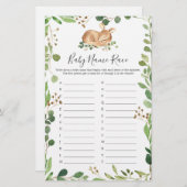 鹿の赤ちゃんシャワー名レースゲーム (正面/裏面)