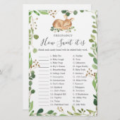 鹿の赤ちゃんシャワー妊娠どのように甘いゲーム (正面/裏面)