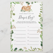 鹿の赤ちゃんシャワー推測おむつバッグ (正面)