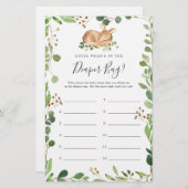 鹿の赤ちゃんシャワー推測おむつバッグ (正面/裏面)