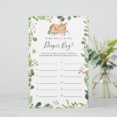 鹿の赤ちゃんシャワー推測おむつバッグ (スタンド正面)