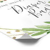 鹿の赤ちゃんシャワー推測おむつバッグ ポスター (角)