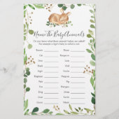 鹿の赤ちゃんシャワー赤ちゃん動物の名前 (正面)