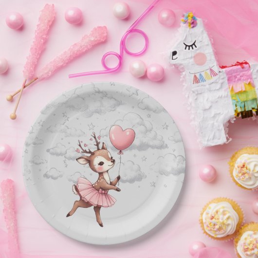 鹿の赤ちゃんシャワー ペーパープレート (パーティー)