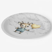 鹿の赤ちゃんシャワー ペーパープレート (アングル)