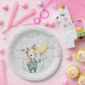 鹿の赤ちゃんシャワー ペーパープレート (パーティー)