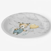 鹿の赤ちゃんシャワー ペーパープレート (アングル)