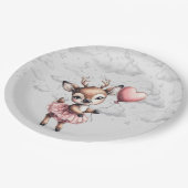 鹿の赤ちゃんシャワー ペーパープレート (アングル)