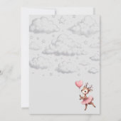 鹿の赤ちゃんシャワー 招待状 (裏面)