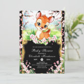 鹿の赤ちゃんシャワー 招待状 (スタンド正面)