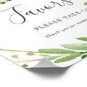 鹿の赤ん坊のシャワーが好意サイン ポスター (角)