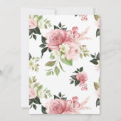 鹿の赤ん坊シャワー水彩植物上に卵を産む 招待状 (裏面)