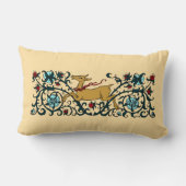 鹿の走フローラの葉 ランバークッション (裏面)