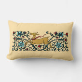 鹿の走フローラの葉 ランバークッション (正面)