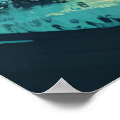 鹿の雪だ！ミニマル冬の季節アート ポスター (角)