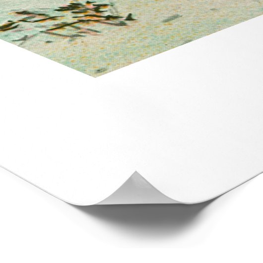 鹿の雪景色 ポスター (角)