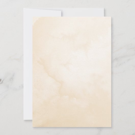 鹿の青いフローラへの招待1歳の誕生日の招待 招待状 (裏面)