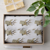 鹿の頭と小さな〔雄ジカの〕枝角#1 薄葉紙 (ギフト)