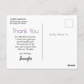 鹿の頭と花&山パーティーありがとう ポストカード (裏面)