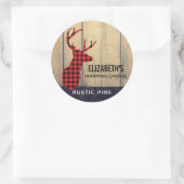 鹿の頭と〔雄ジカの〕枝角キャンドル/石鹸 ラウンドシール (バッグ)