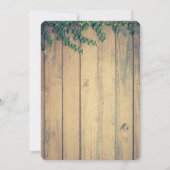 鹿の頭と〔雄ジカの〕枝角 – レッドプレイド素朴誕生日 招待状 (裏面)