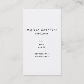 鹿の頭と〔雄ジカの〕枝角 – 赤い格子縞素朴 名刺 (裏面)