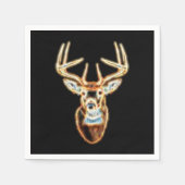 鹿の頭の純粋なエネルギー精神 スタンダードカクテルナプキン (正面)