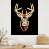 鹿の頭の純粋なエネルギー精神 ポスター (キッチン)