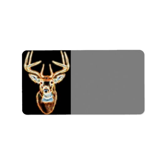 鹿の頭エネルギー精神デザイン ラベル (正面)