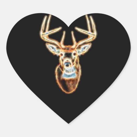 鹿の頭エネルギー精神 ハートシール (正面)