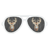 鹿の頭デジタルエネルギー精神 アビエーターサングラス (正面)