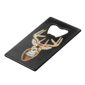 鹿の頭デジタルエネルギー精神 クレジットカード栓抜き (正面アングル)