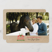 鹿の頭ラベルフォトホリデーカード シーズンカード (正面/裏面)