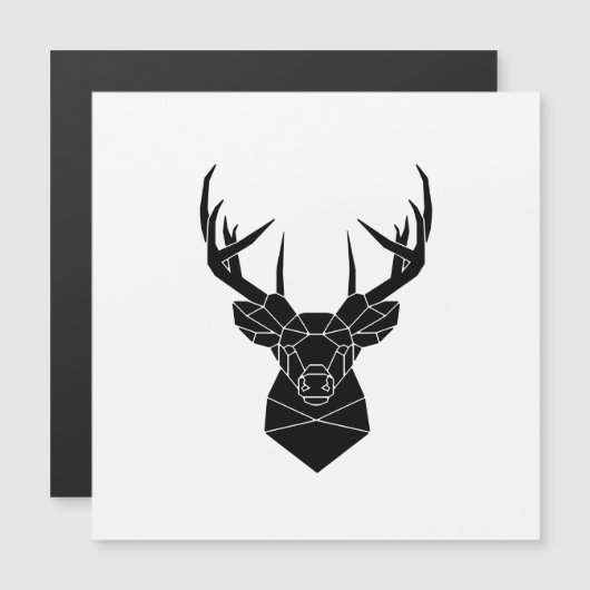 鹿の頭幾何学模様AiファイルディアシルエットスタッグP (正面/裏面)