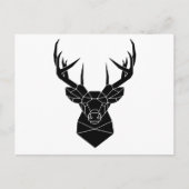鹿の頭幾何学模様Aiファイルディアシルエットスタンド ポストカード (正面)