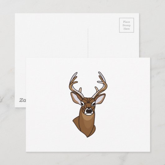 鹿の頭 ポストカード (正面/裏面)