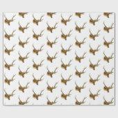 鹿の頭(中〔雄ジカの〕枝角付き#1) ラッピングペーパー (フラット)