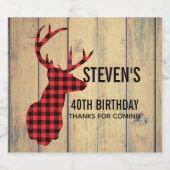 鹿の頭(木に〔雄ジカの〕枝角をフェイク付く) ビールラベル (シングルラベル)