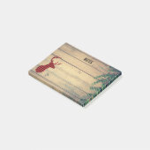 鹿の頭(木に〔雄ジカの〕枝角をフェイク付く) ポストイット (アングル)