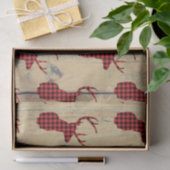 鹿の頭(木に〔雄ジカの〕枝角をフェイク付く) 薄葉紙 (ギフト)