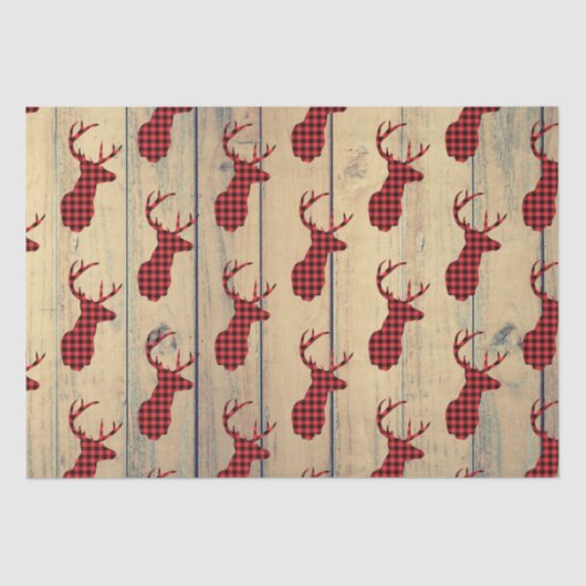 鹿の頭(木に〔雄ジカの〕枝角をフェイク付く) 薄葉紙 (正面)