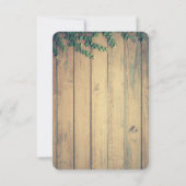 鹿の頭 – 赤い格子模様素朴日付を保存 セーブザデート (裏面)