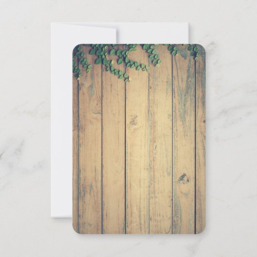 鹿の頭 – 赤い格子模様素朴日付を保存 セーブザデート (裏面)