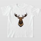 鹿の頭 Tシャツ (レイダウン)