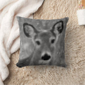 鹿の顔 クッション (ブランケット)