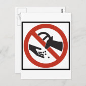 鹿の食べ物を与え道の標識を避ける ポストカード (正面/裏面)