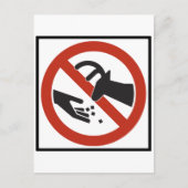 鹿の食べ物を与え道の標識を避ける ポストカード (正面)